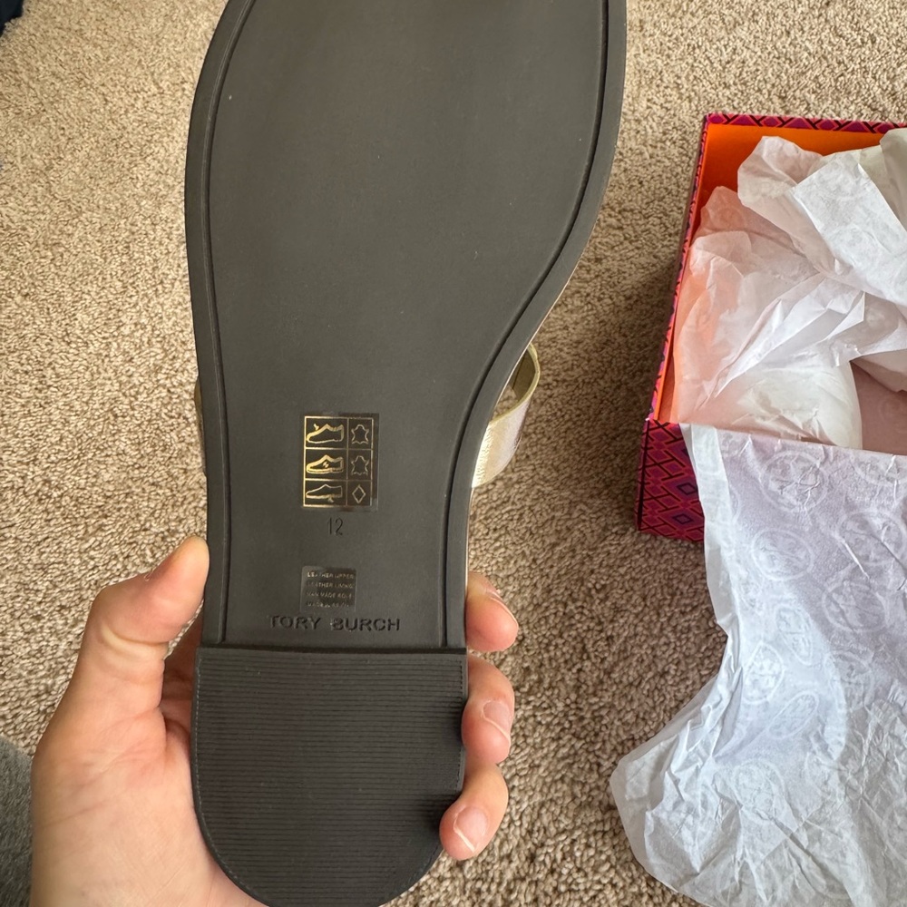 Tory Burch Metallic Gold Sandals - Picture 5 of 6